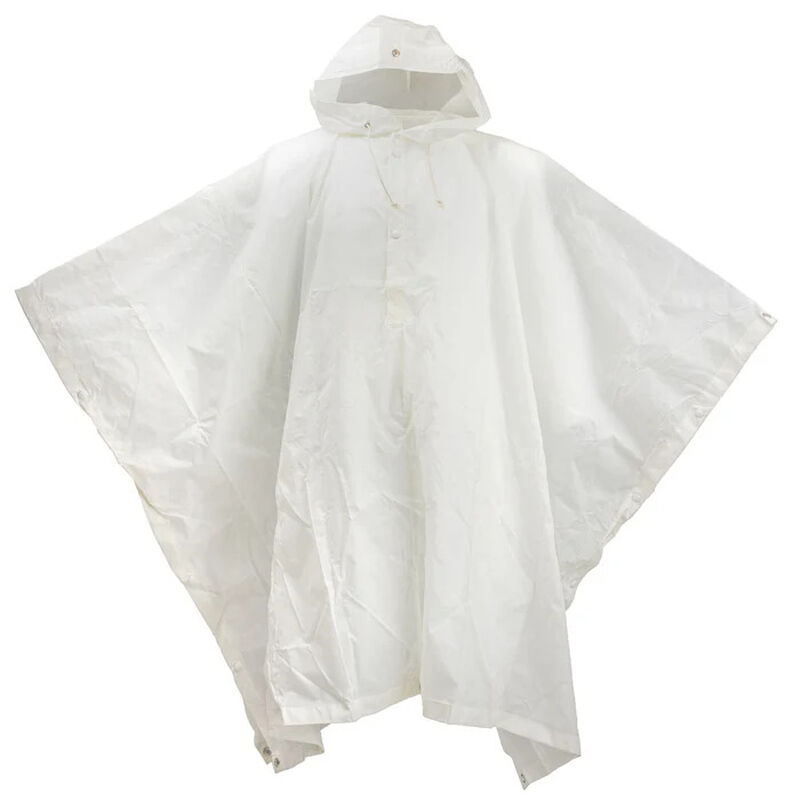 White Swiss Army Snow Poncho, , large image number 0